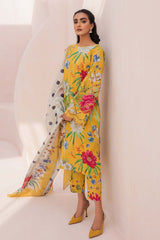Baroque Yellow Digital New Arrival Lawn 3pc