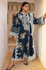 Crimson Blue Luxury Pure Lawn Digital Embroidery Dress