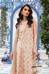 Maria B Peach New Arrival Pure Lawn Embroidery Dress 3pc