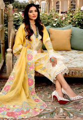 Crimson Luxury Lawn Chikankari Yellow