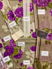 Baroque |Purple Flower - Lawn Collection 2025