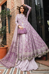 Maria B Lilac New Arrival 2024 Print Embroidery Collection 3pc