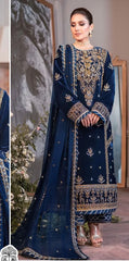 Asim Jofa Blue Formal Collection Velvet Embroidery 3pc