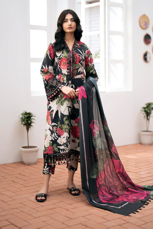 Baroque Black Pure Digital Lawn Embroidery Dress New Arrival