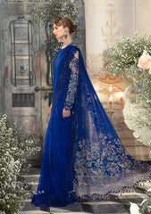 MARIA B SAREE BLUE MBROIDERED WEDDING COLLECTION