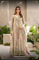 Iznik Green Pure Lawn Embroidery Chikankari Collection