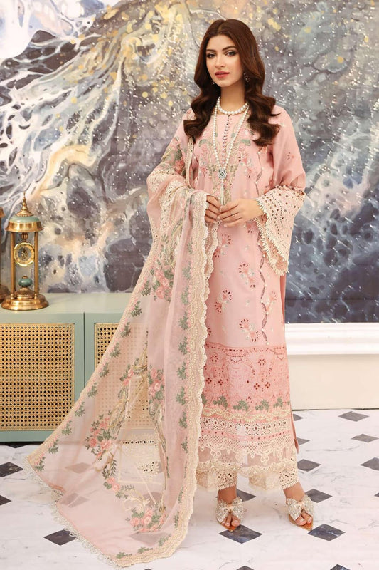 Elaf Pink Chikankari Lawn Embroidery Dress 3pc