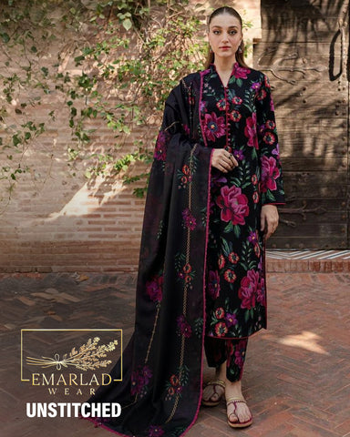 Farasha | Black Red Flower - Digital Lawn Collection