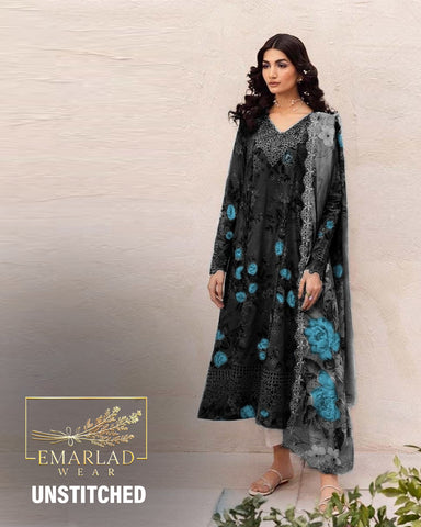 Iznik | Black - Printed Lawn Chikankari Collection