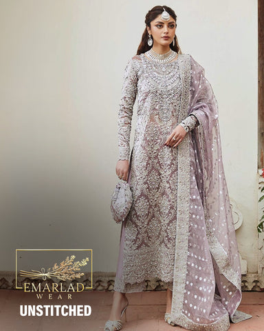 Nigar | Kanwal Malik - Lilac - Heavy Embroidered Net Bridal