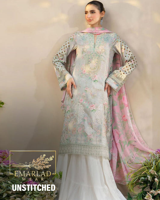 Iznik - Ice-Green - Lawn Chiffon Dupatta