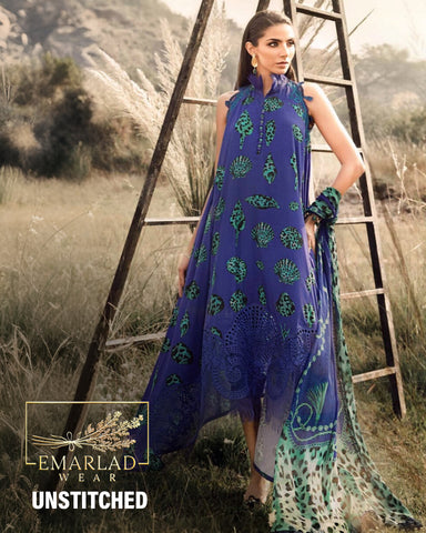 Maria B | Royal Blue - Lawn & Chiffon Dupatta Collection