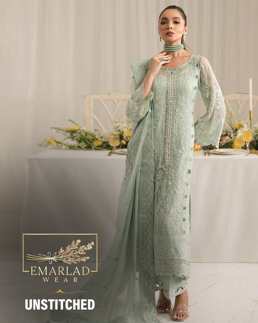 Gulaal Semi Pure Chiffon Ice Green