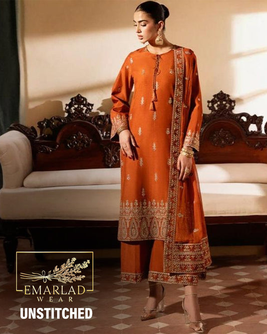 Sheenora | Orange - Luxury Embroidered Lawn Collection