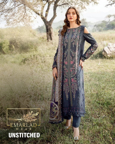 Maria B MPT-2406-A |  Grey - Lawn Eid Collection