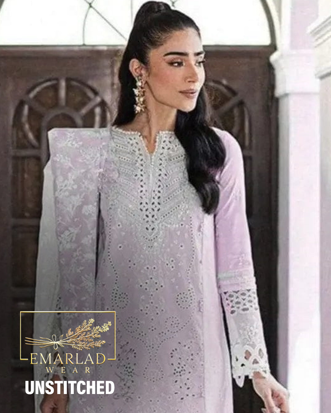 Qalamkar | Sky Blue - Lawn Collection