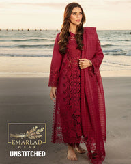 Rang Rasiya Alaya |  Mehroon - Lawn Chikankari Collection