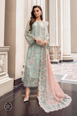 M.B Green Pink Luxury Chiffon Embroidery collection 3pc