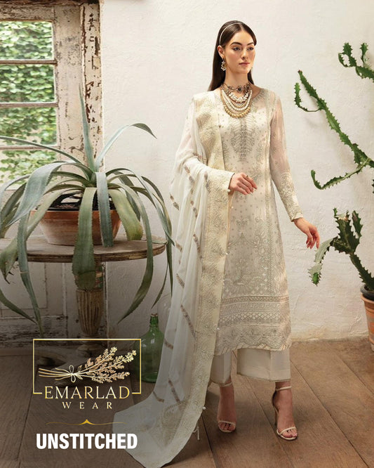 Gulaal Semi Pure Chiffon Cream