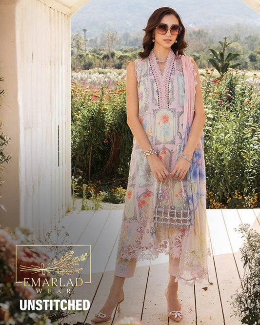 Maria B MPT-2511-A | Peach Box - MPrint Lawn Collection