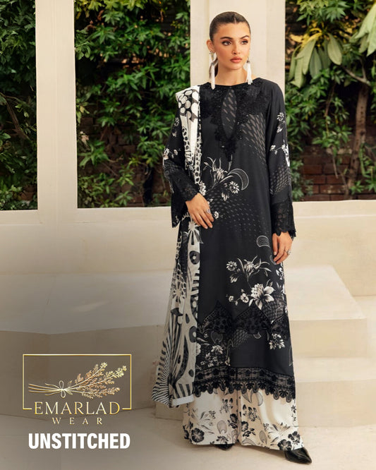 Ramsha | Black & White - Digital Lawn Collection