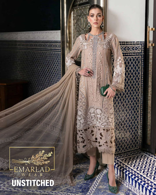 Maria B D-2502-A | Coffee - Luxury Chikankari Lawn Collection