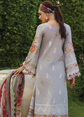 Anus Abrar Gray Lawn Full Embroidery Dress 3pc