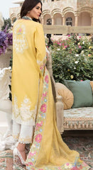 Crimson Luxury Lawn Chikankari Yellow