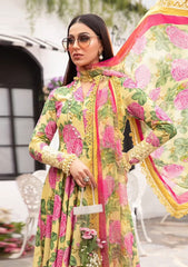 Maria B Floral Lemon Digital Emb New Arrival Lawn 3pc