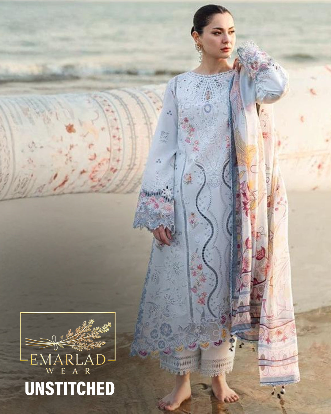 Qalamkar | Sky Blue - Chickenkari Collection