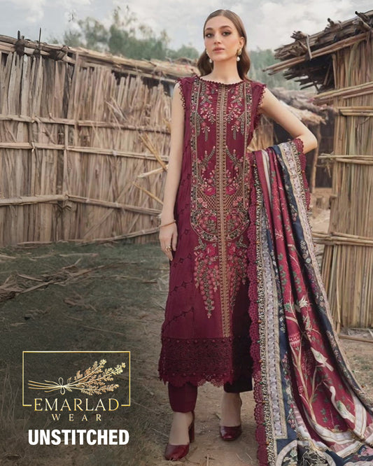 Maria B MPT-2406-B |  Maroon - Lawn Eid Collection