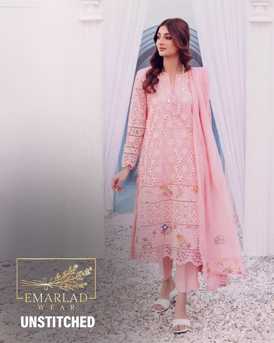 Sabeen Abbas | Pink - Luxury Chikankari Lawn Collection