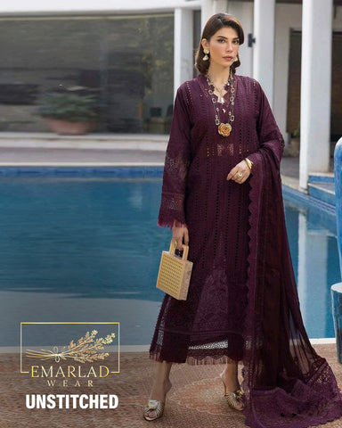 Adan Libas | Dark Purple - Cotton Chickenkari Collection