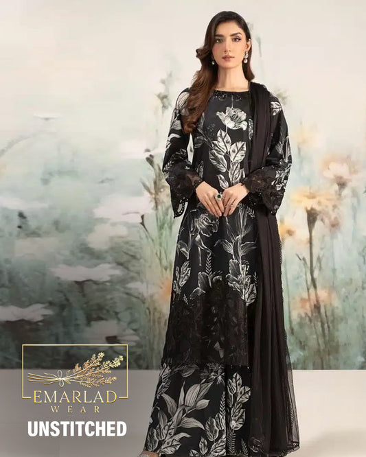Maria B DW-EF25-29 | Black & White - Lawn Collection