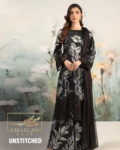 Maria B DW-EF25-29 | Black & White - Lawn Collection