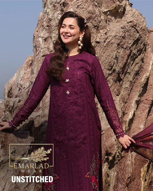 Bin Ilyas | Magenta - Cotton Chickenkari Collection