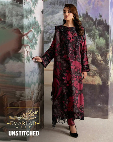 Ramsha JR-503 | Maroon - Lawn Collection
