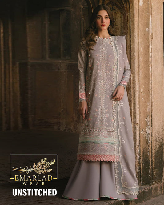 Bin Ilyas | Grey - Cotton Chikankari Collection