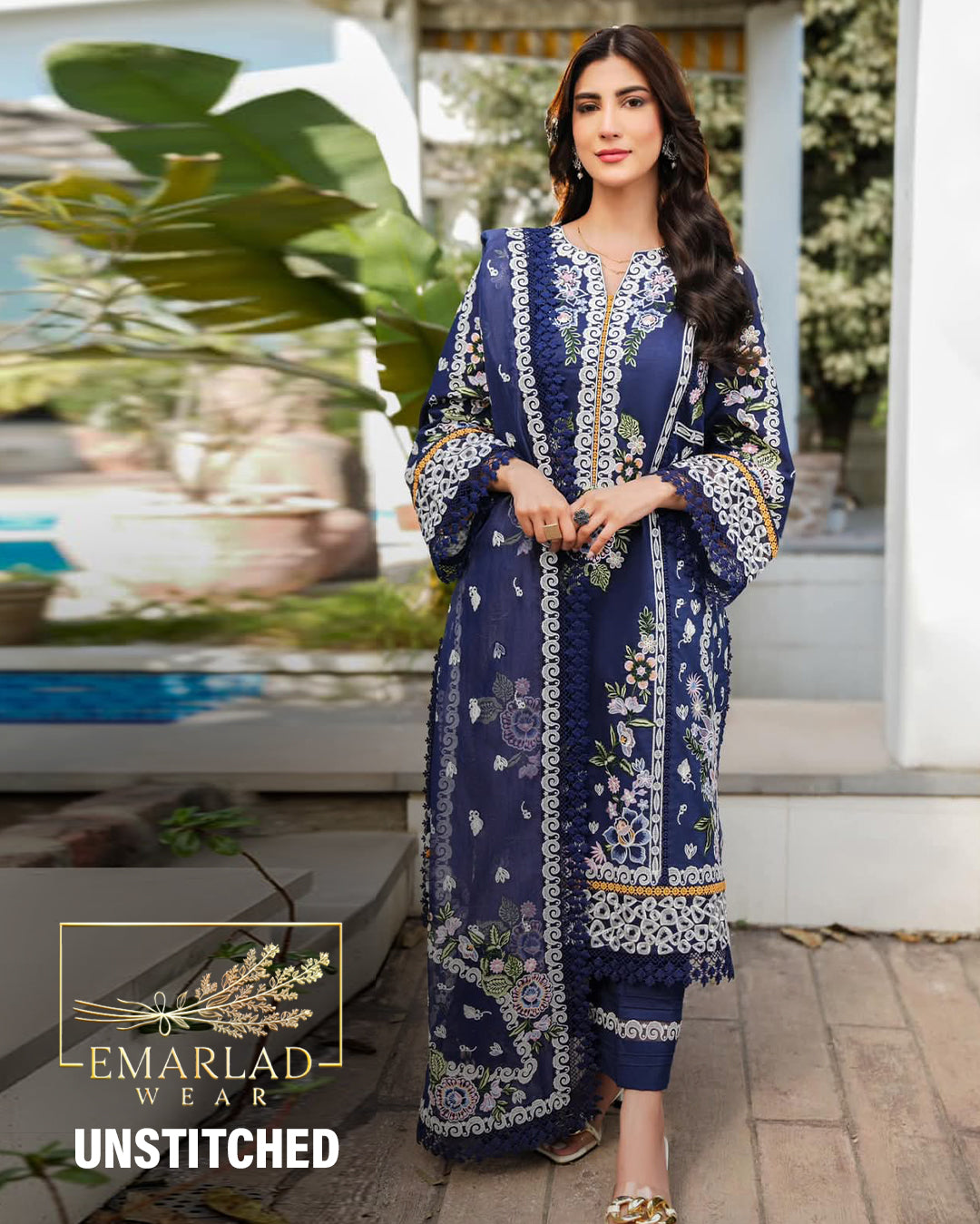 Maria B | Navy Blue - Luxury Lawn Collection