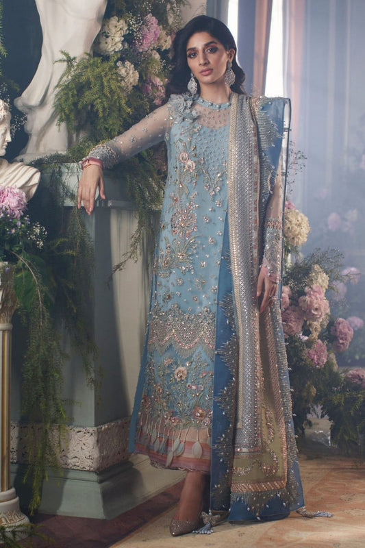 ELAN-EMBROIDERED NET SUITS 4 PIECE