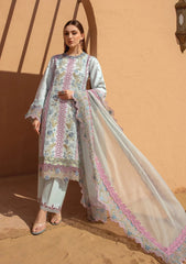 Rang Rasiya Sky Blue Luxury Lawn Chikankari Dress