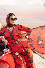 Maria B Red Digital New Arrival Lawn 3pc