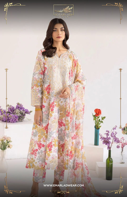 Mohagni Multi Digital Print & Embroidery Collection 3pc