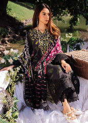 Nureh Black Pure Lawn Embroidery Collection