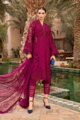 Maria B Maroon New Arrival Chikankari Embroidery Dress 3pc