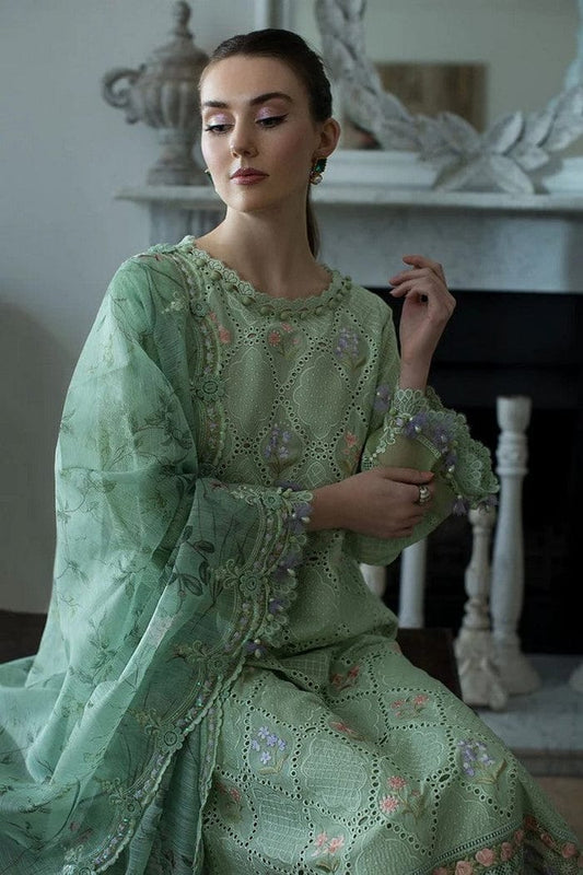 Sobia Nazir Green Chikankari Embroidery Dress 3pc