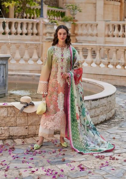 Mushq Dye & Dye Print Chikankari Emb Dress 3pc