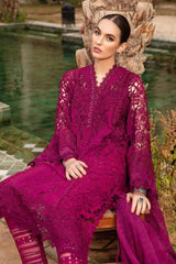 Maria B Maroon New Arrival Chikankari Embroidery Dress 3pc