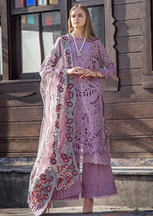 Adan Libas Purple Luxury Lawn Embroidery Dress Chikankari