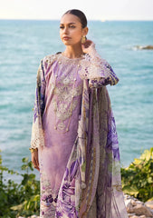 Elaf Purple lawn  Print Embroidery Collection 3pc